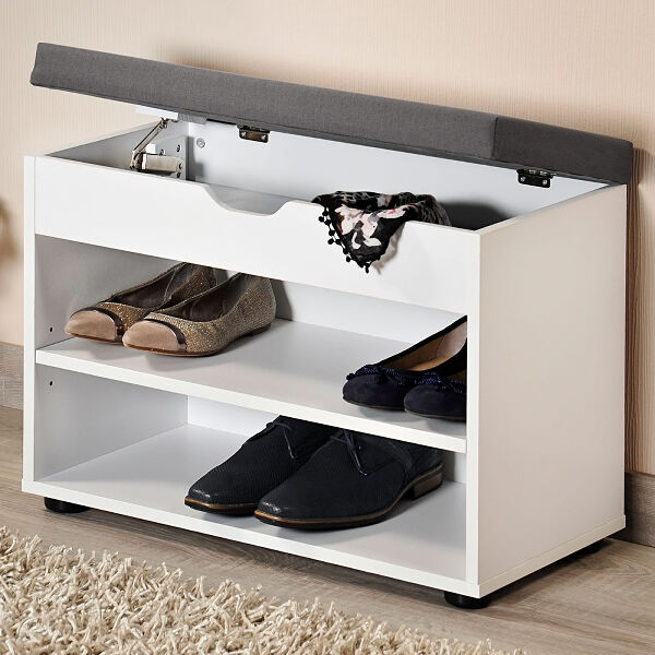 KESPER 1591413 Schuhschrank / Sitzbank, weiß