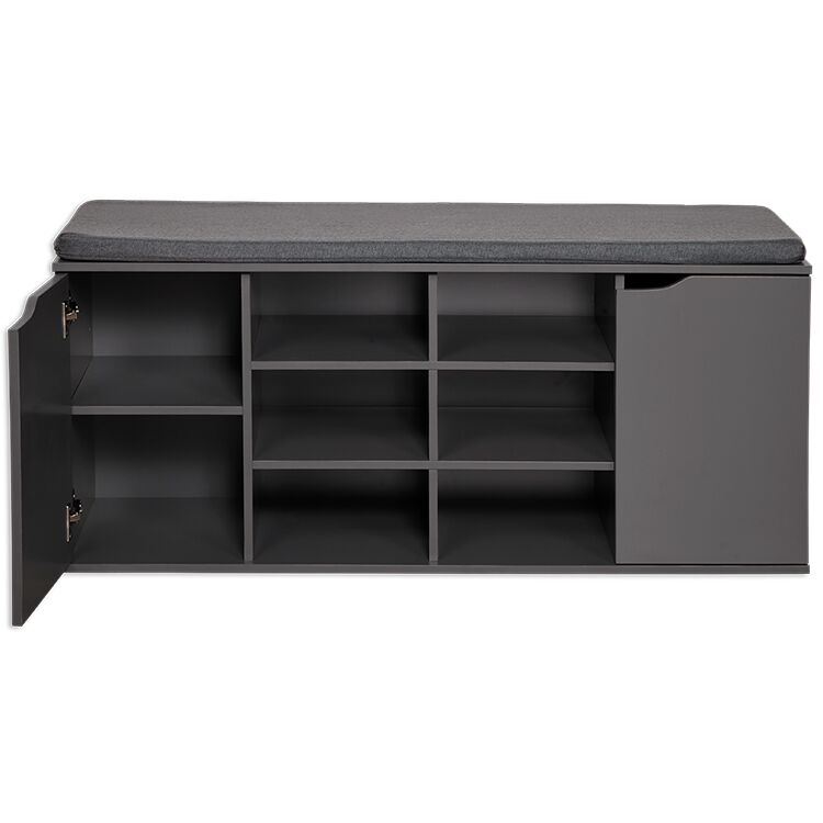KESPER 1591913 Schuhschrank / Sitzbank, grau, mit Sitzkissen