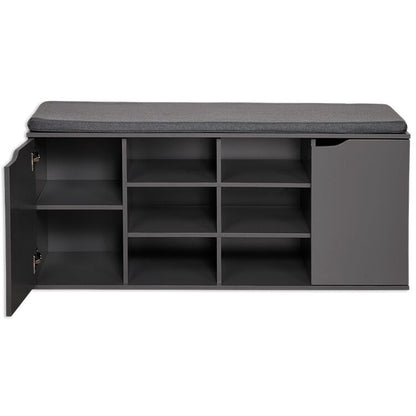 KESPER 1591913 Schuhschrank / Sitzbank, grau, mit Sitzkissen