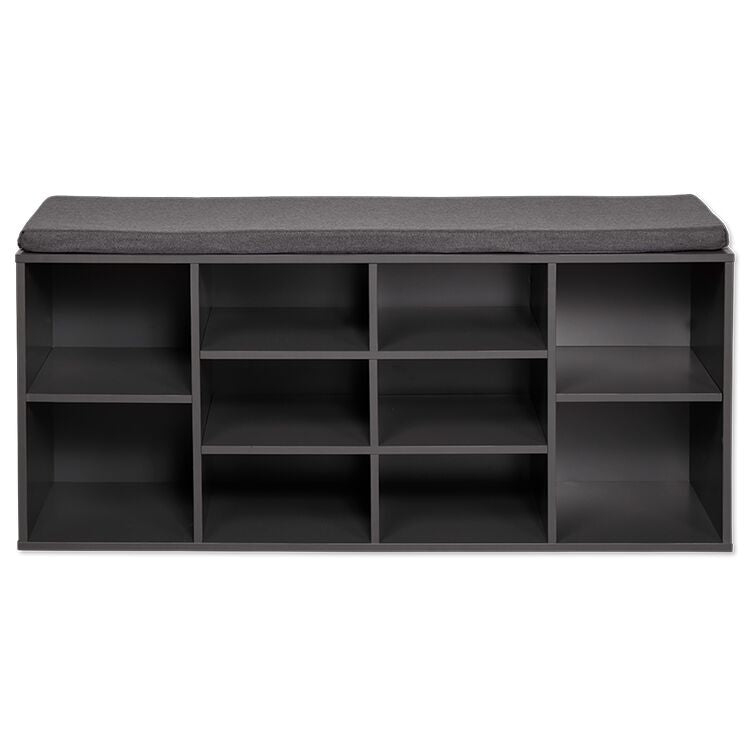 KESPER 1592313 Schuhschrank / Sitzbank, grau, mit Sitzkissen