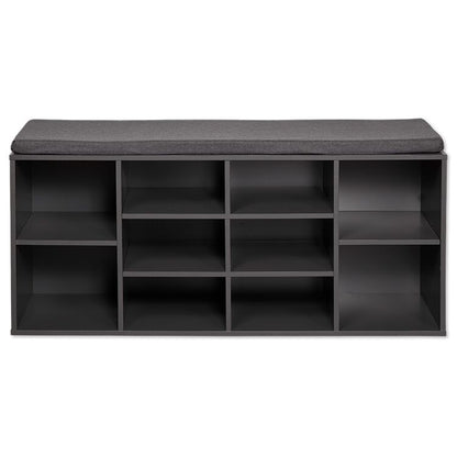 KESPER 1592313 Schuhschrank / Sitzbank, grau, mit Sitzkissen