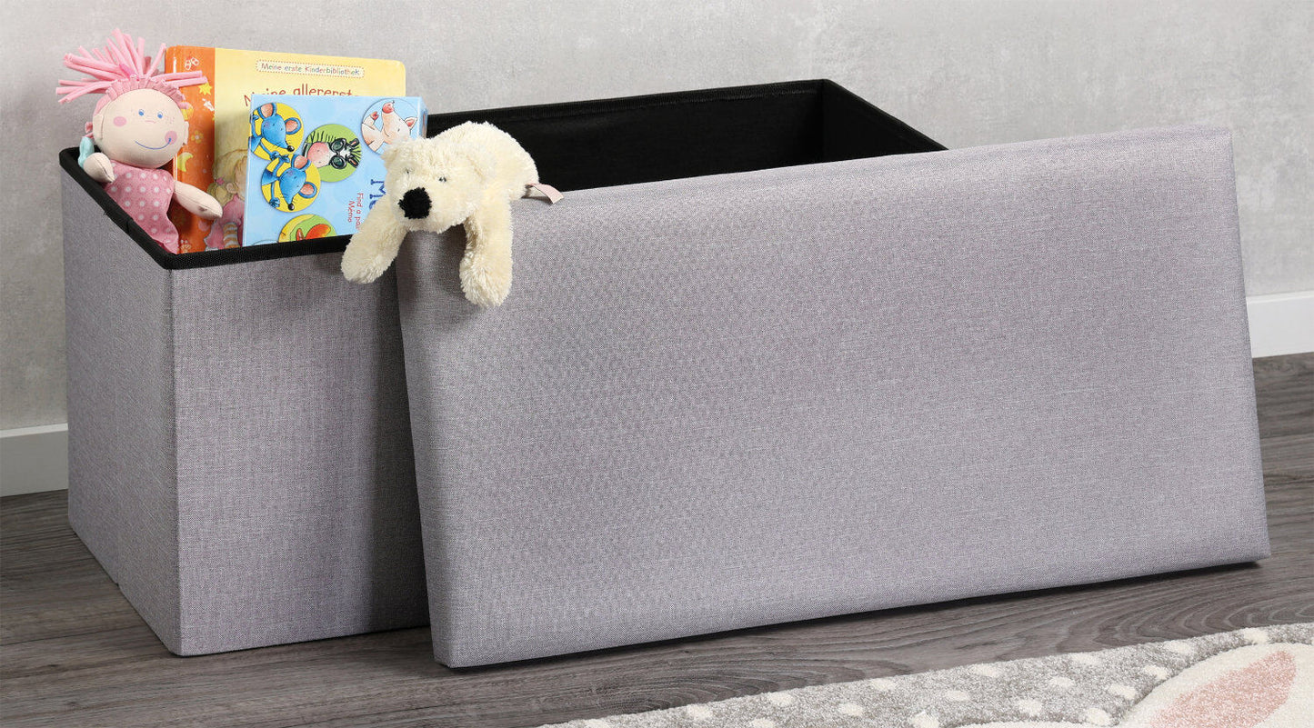 KESPER 15957 Polster-Sitzbank, grau, 76 x 38 x 38 cm, Polyester und Faserplatte
