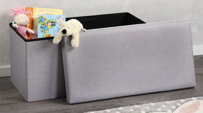 KESPER 15957 Polster-Sitzbank, grau, 76 x 38 x 38 cm, Polyester und Faserplatte