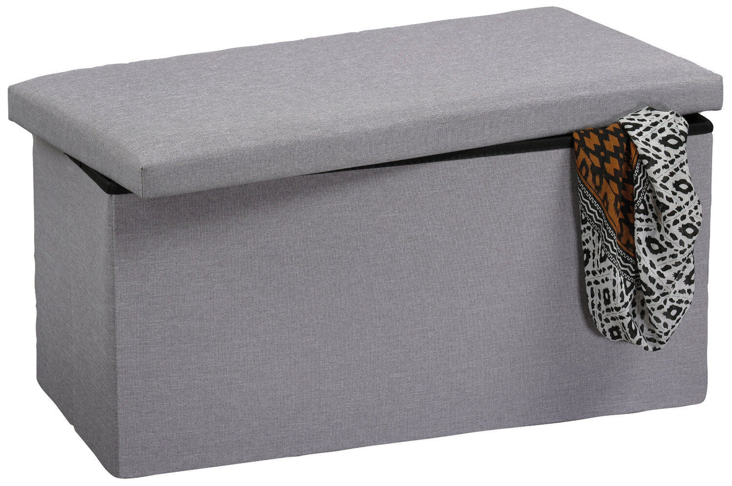 KESPER 15957 Polster-Sitzbank, grau, 76 x 38 x 38 cm, Polyester und Faserplatte