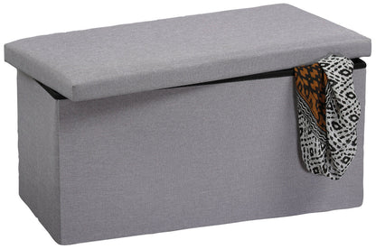 KESPER 15957 Polster-Sitzbank, grau, 76 x 38 x 38 cm, Polyester und Faserplatte