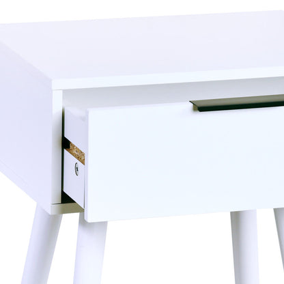 KESPER 1597013 Nachttisch mit Schublade, weiß im schlicht modernem Design