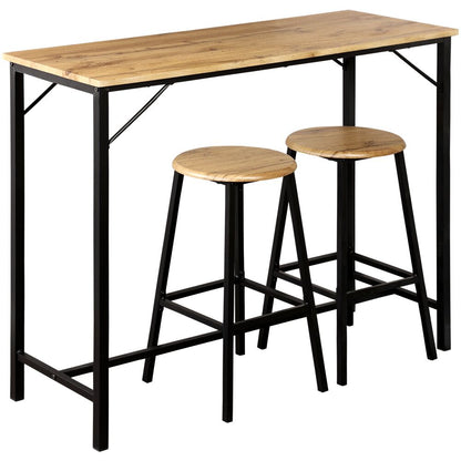 KESPER 1597813 Küchenbar 3tlg., FSC / Tisch mit zwei Hockern