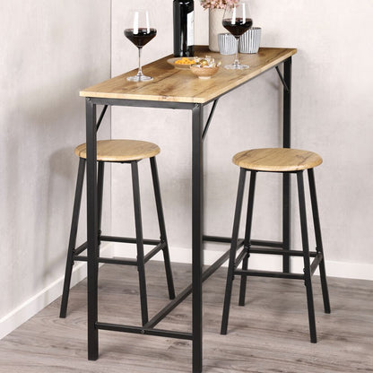 KESPER 1597813 Küchenbar 3tlg., FSC / Tisch mit zwei Hockern