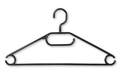 KESPER 16770 Kleiderbügel, 10er-Set, schwarz, Kunststoff