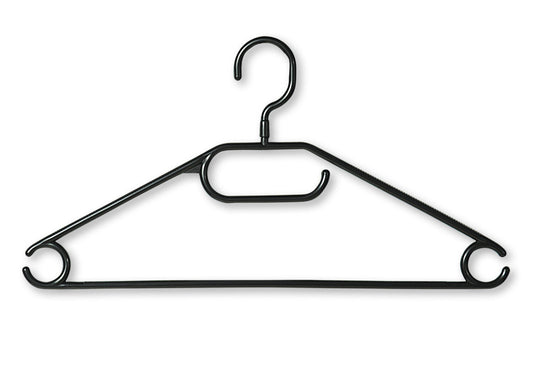 KESPER 16770 Kleiderbügel, 10er-Set, schwarz, Kunststoff