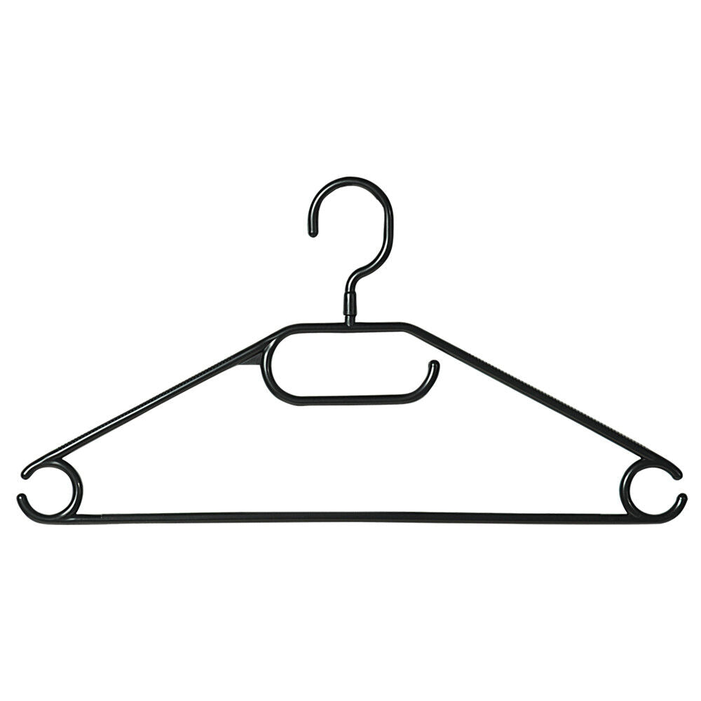 KESPER 16771 Kleiderbügel, 6er-Set, schwarz, Kunststoff