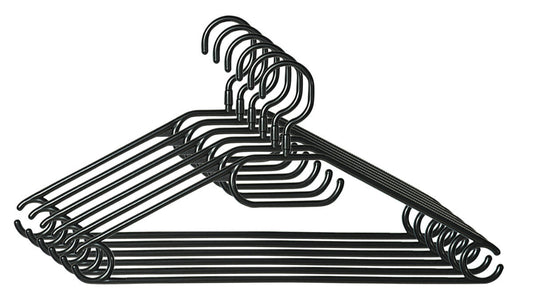KESPER 16771 Kleiderbügel, 6er-Set, schwarz, Kunststoff