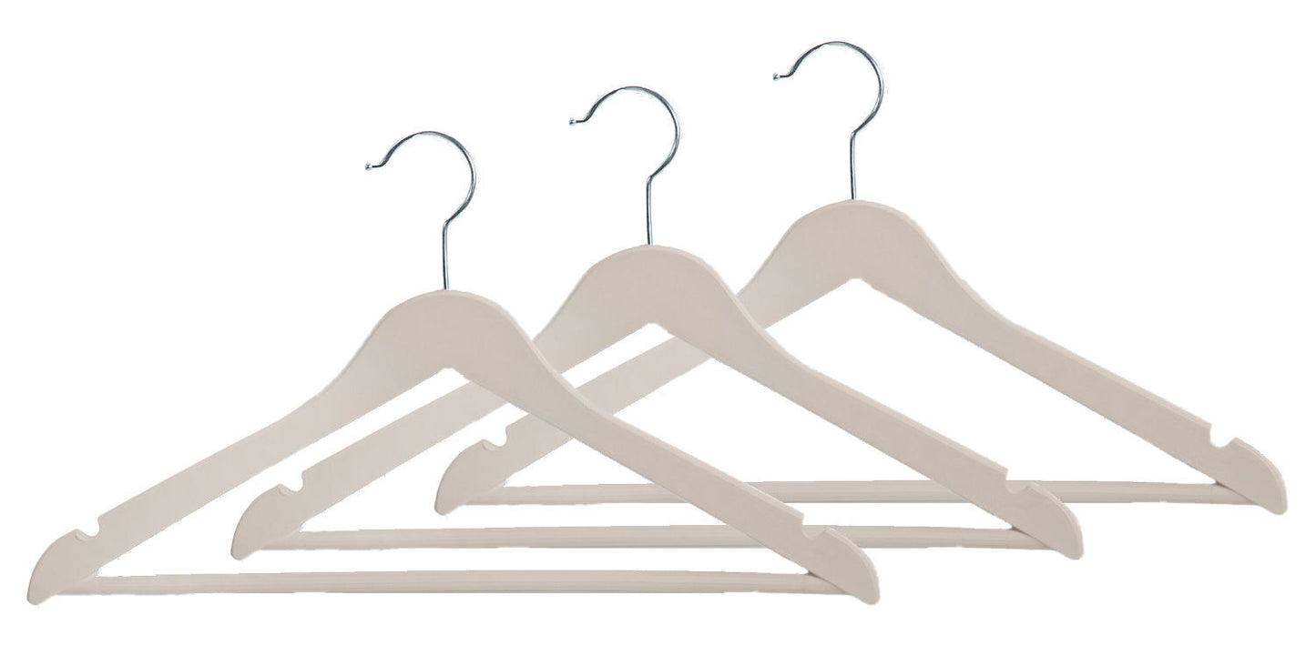 KESPER 16881 Formkleiderbügel, 3er Pack, beige, Kunststoff