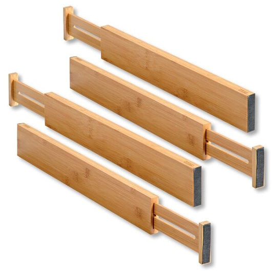 KESPER 1707413 Schubladentrenner, 4er Pack, Länge einstellbar von 45,5 bis 55 cm