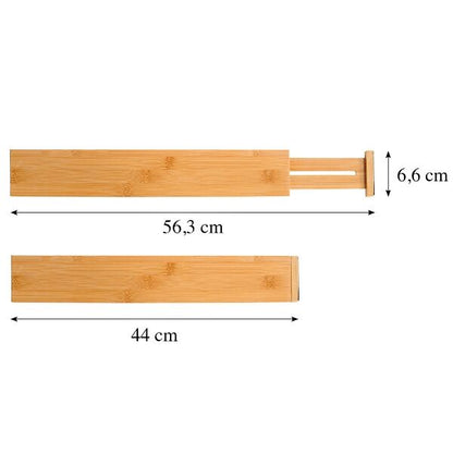KESPER 1707413 Schubladentrenner, 4er Pack, Länge einstellbar von 45,5 bis 55 cm