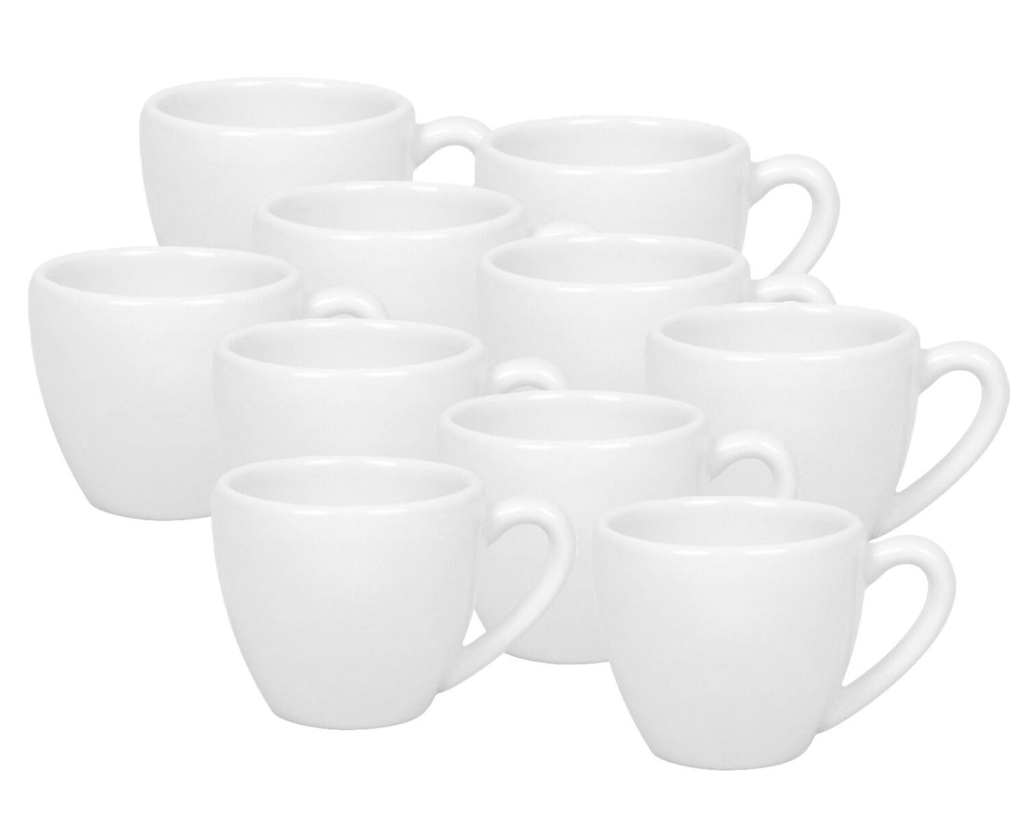 10er SET KÖNITZ Coffee Bar ONE Obertasse 50 ml, weiß, mit BM