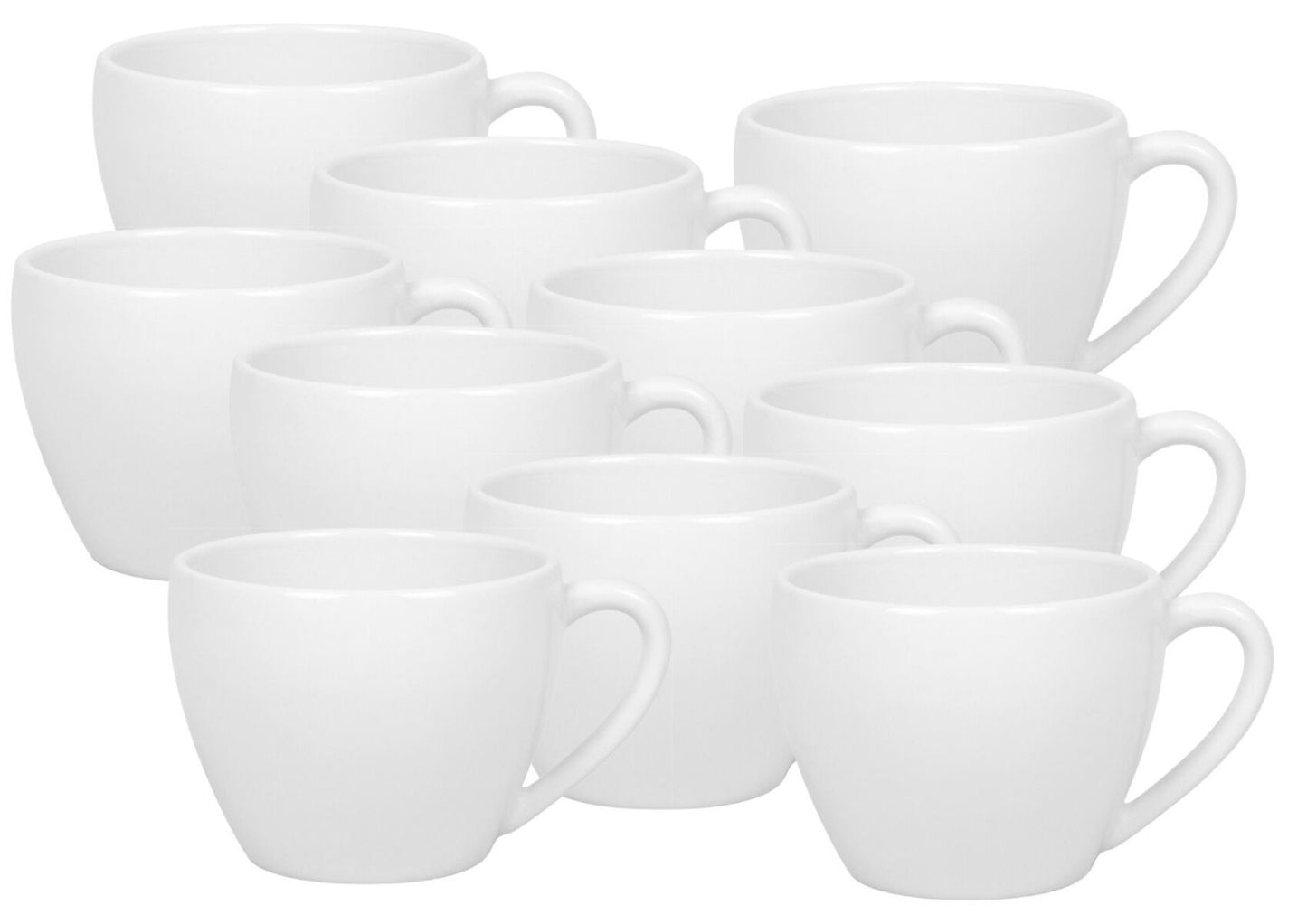 10er SET KÖNITZ Coffee Bar FIVE Obertasse 330 ml, weiß, mit BM