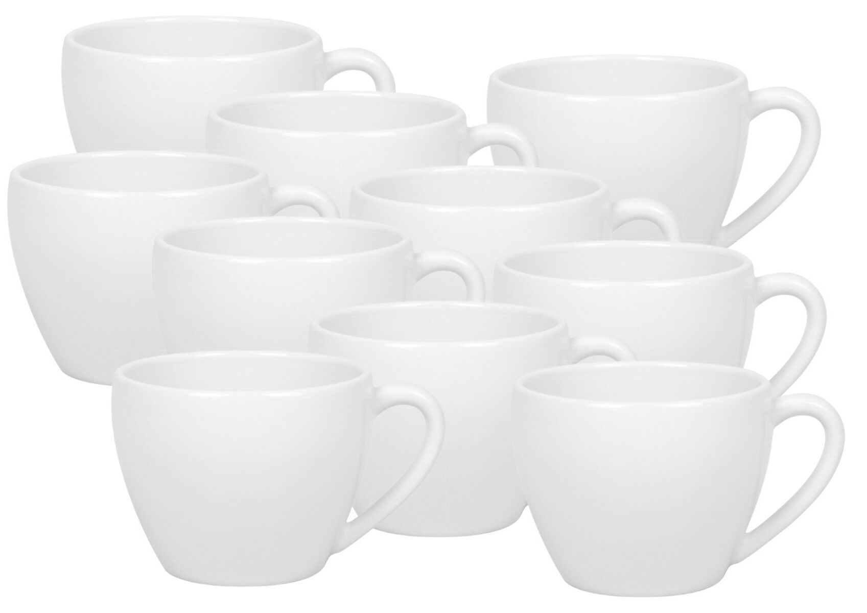 10er SET KÖNITZ Coffee Bar FIVE Obertasse 330 ml, weiß, mit BM