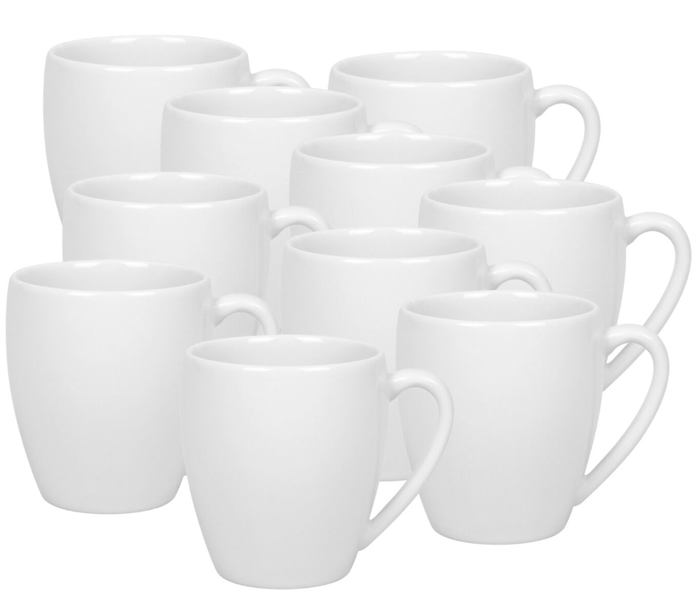 10er SET KÖNITZ Coffee Bar SIX Becher 300 ml, weiß, mit BM