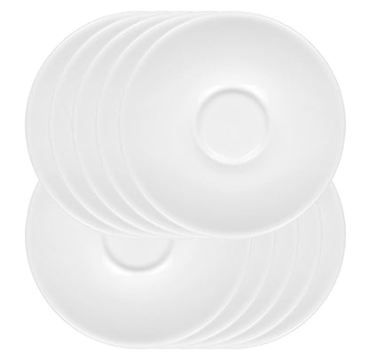 10er SET KÖNITZ Coffee Bar ONE/TWO Untertasse 12 cm, weiß, mit BM