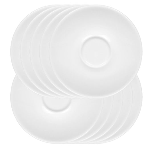 10er SET KÖNITZ Coffee Bar ONE/TWO Untertasse 12 cm, weiß, mit BM