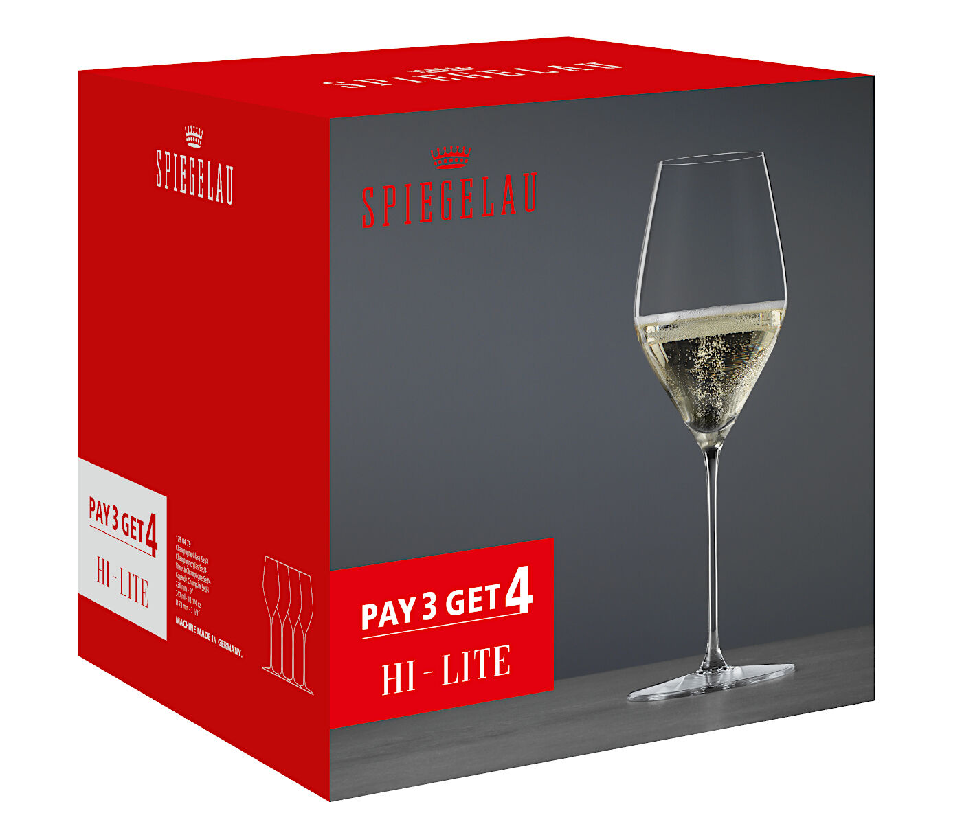 SPIEGELAU 1750479 HI-LITE Champagnerglas VORTEILSSET - KAUF 4 ZAHL 3 – Bild 6