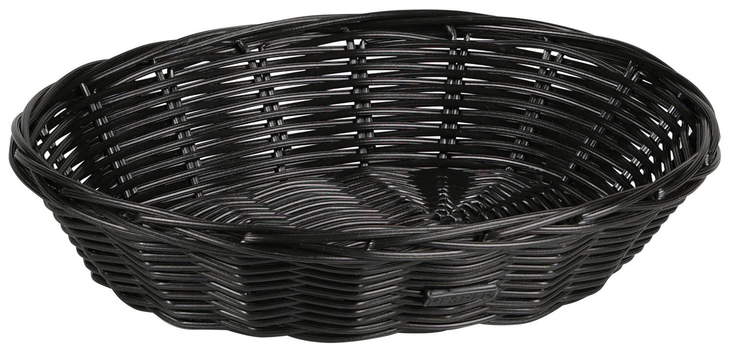 KESPER 17623 Brot- und Obstkorb, Kunststoff, schwarz, 24 x 20 x 6 cm