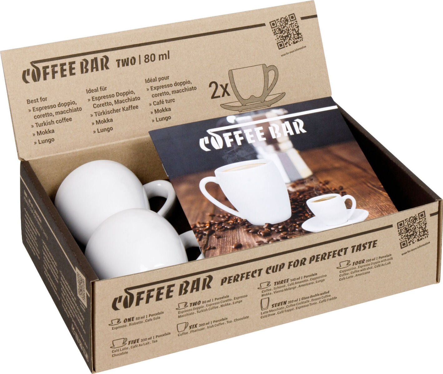 KÖNITZ 2er Set Coffee Bar TWO Espressotasse mit Untertasse 80 ml im Geschenkkarton – Bild 3