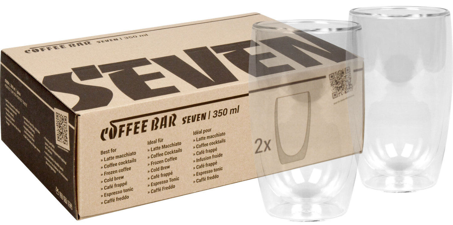 KÖNITZ 2er Set Coffee Bar SEVEN Kaffeeglas 350 ml im Geschenkkarton