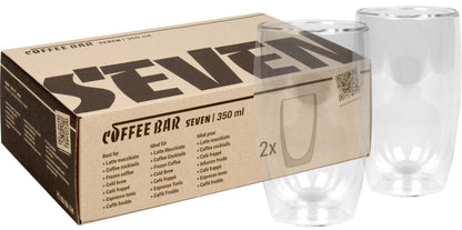KÖNITZ 2er Set Coffee Bar SEVEN Kaffeeglas 350 ml im Geschenkkarton