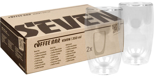 KÖNITZ 2er Set Coffee Bar SEVEN Kaffeeglas 350 ml im Geschenkkarton