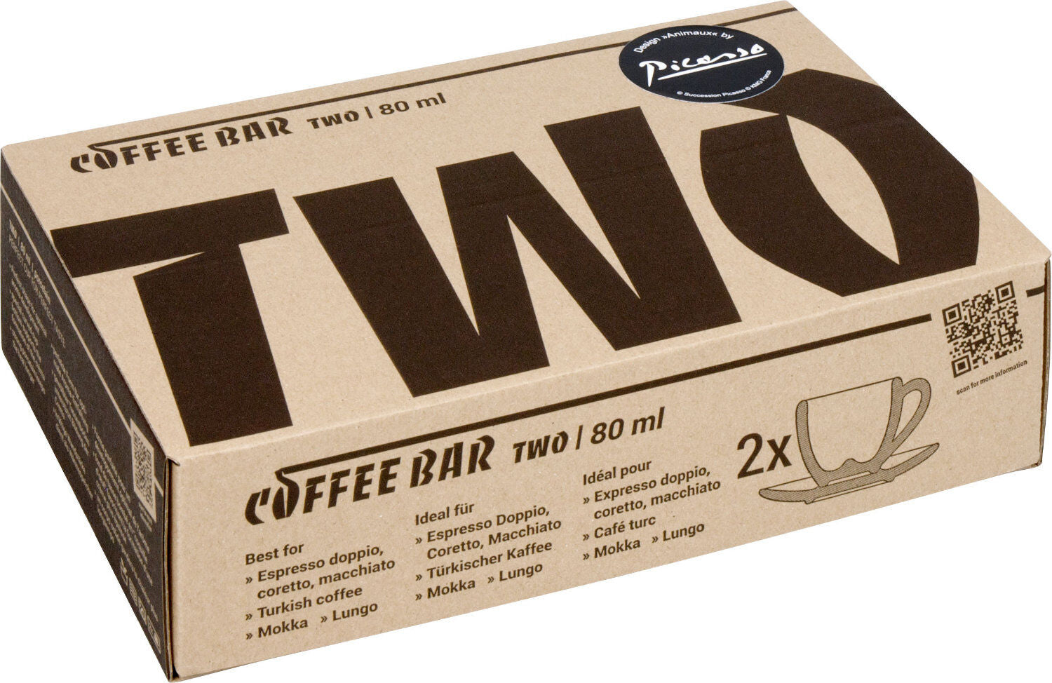 KÖNITZ 2er Set Coffee Bar TWO Picasso Espressotasse mit Untertasse 80 ml im Geschenkkarton – Bild 6