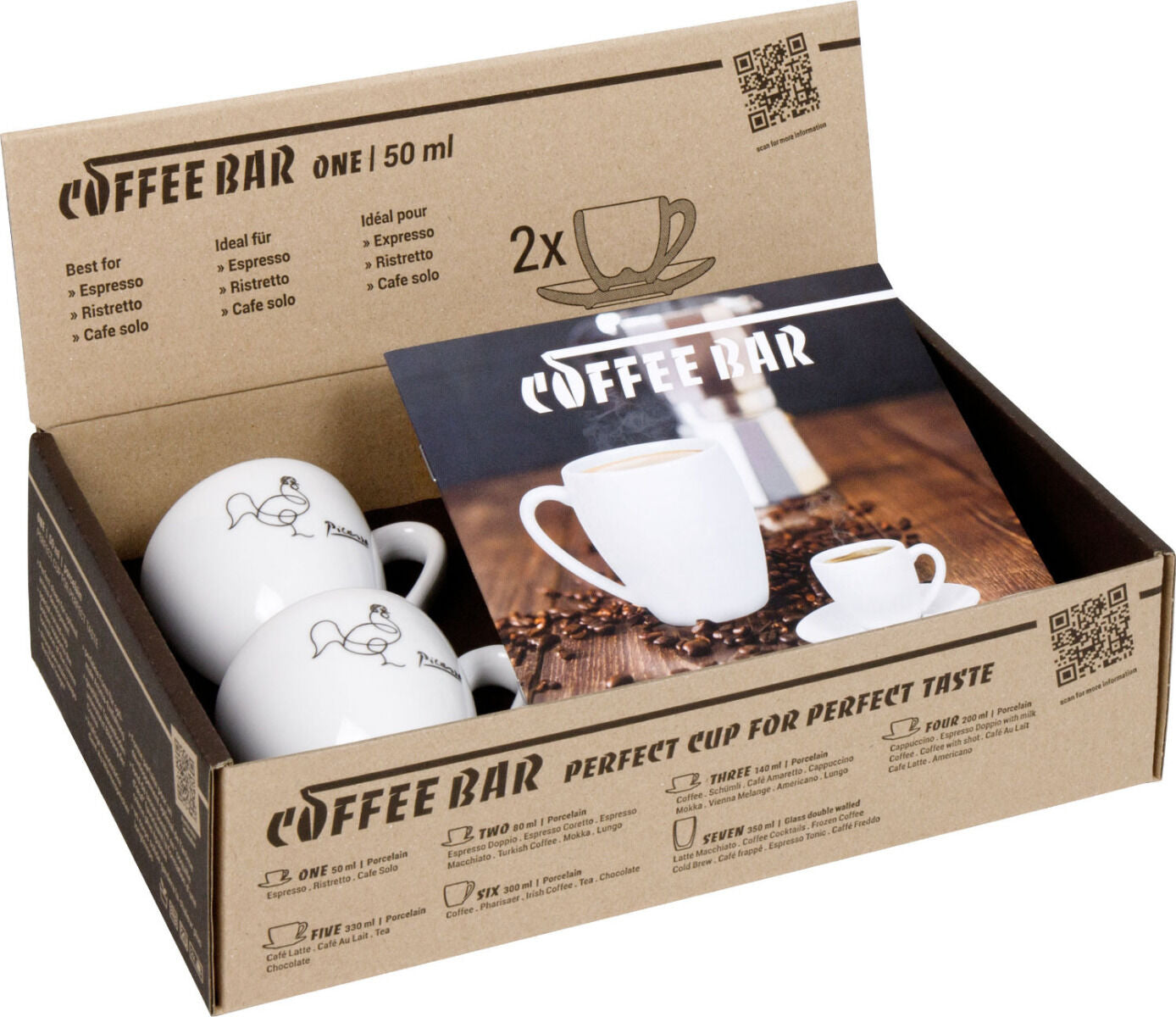 KÖNITZ 2er Set Coffee Bar ONE Picasso Espressotasse mit Untertasse 50 ml im Geschenkkarton – Bild 4