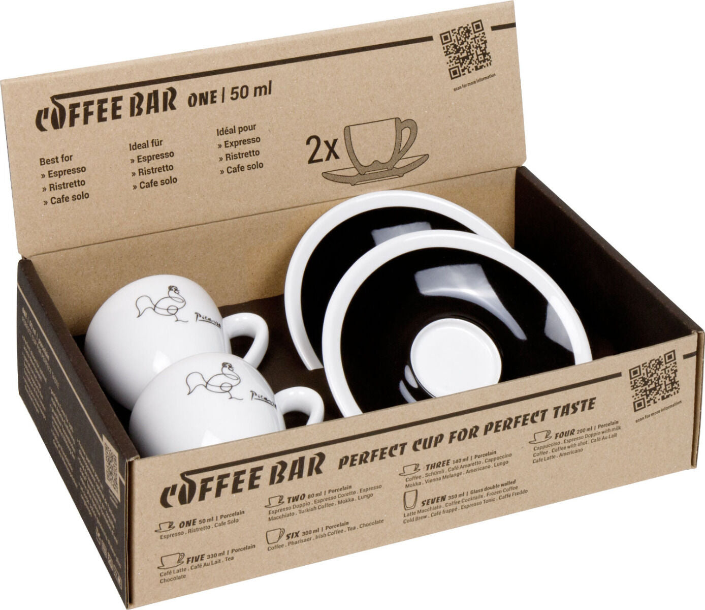 KÖNITZ 2er Set Coffee Bar ONE Picasso Espressotasse mit Untertasse 50 ml im Geschenkkarton – Bild 5