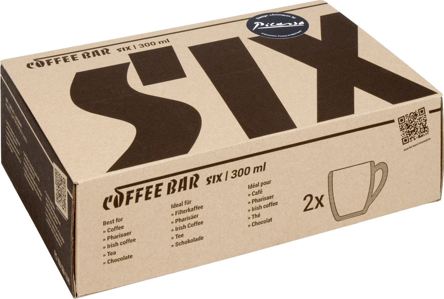 KÖNITZ 2er Set Coffee Bar SIX Picasso Kaffeebecher 300 ml im Geschenkkarton – Bild 6