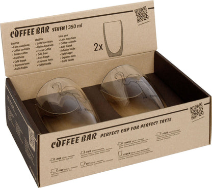 KÖNITZ 2er Set Coffee Bar SEVEN Picasso Kaffeeglas 350 ml im Geschenkkarton – Bild 4