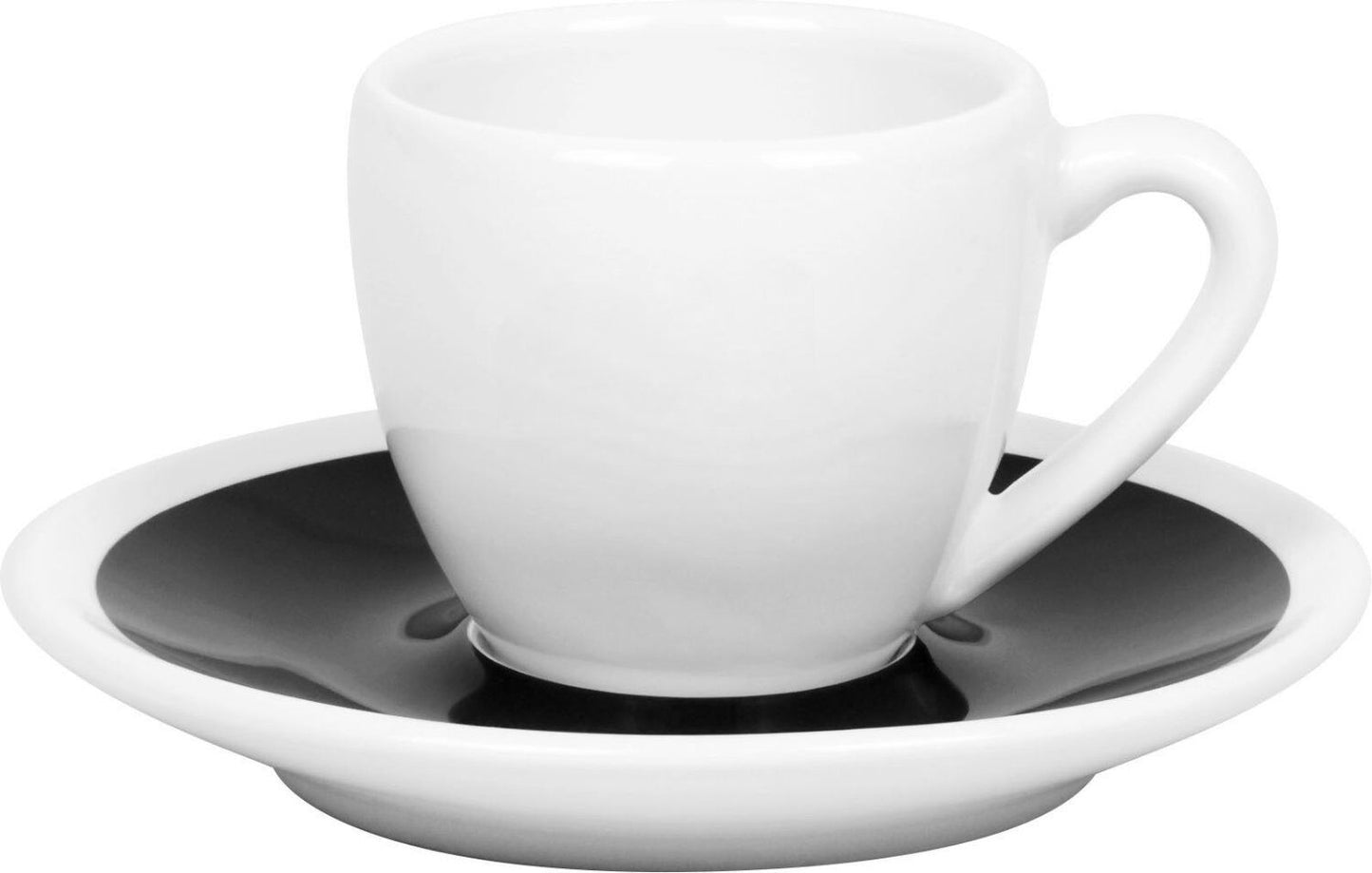 KÖNITZ 2er Set Coffee Bar ONE Espressotasse mit Untertasse 50 ml Black & White im Geschenkkarton – Bild 2