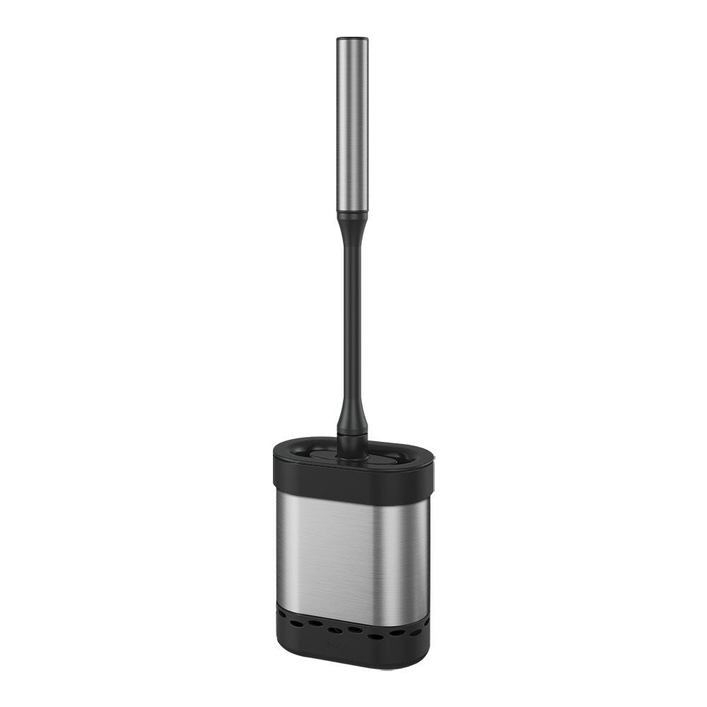 METALTEX 185519000 Cleany WC-Bürste flach, schwarz/silber