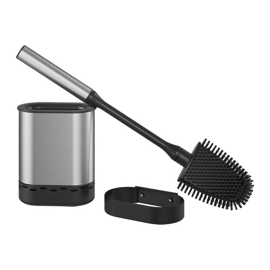 METALTEX 185519000 Cleany WC-Bürste flach, schwarz/silber