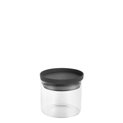 METALTEX 187220000 Aroma Line 3er Set Vorratsgläser rund 450 + 1000 + 1500 ml aus Borosilikatglas, Deckel mit Silikondichtung, stapelbar