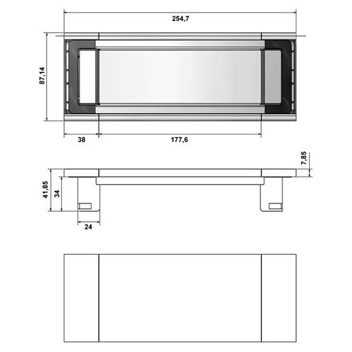 BACHMANN POWER FRAME COVER 3-fach mit Aluminiumklappe / Steckdosenleistenzubehör / Tisch-Steckdosen / Einbaurahmen – Bild 2