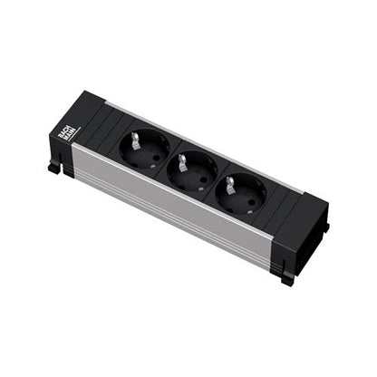 BACHMANN 916.1192 Alu Schuko-Steckdoseneinheit 3-fach von Bachmann / Steckdosenleiste / Tisch-Steckdosen /…