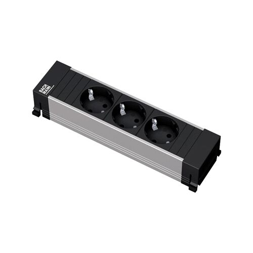 BACHMANN 916.1192 Alu Schuko-Steckdoseneinheit 3-fach von Bachmann / Steckdosenleiste / Tisch-Steckdosen /…