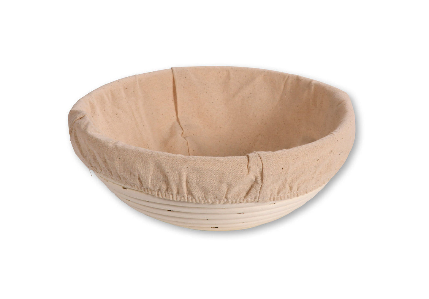 KESPER 19630 Brot- & Gärkorb aus Rattan, rund, Ø 22 cm, Textilfutter abnehmbar / Gärkörbchen