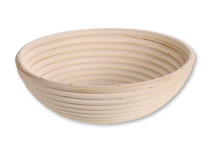 KESPER 19631 Brot- & Gärkorb aus Rattan, rund, Ø 25 cm, Textilfutter abnehmbar / Gärkörbchen