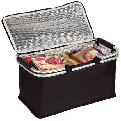 KESPER 19950 Thermokorb, schwarz / Einkaufskorb mit Isolierung, faltbar