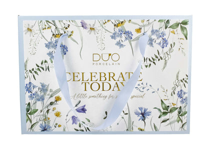 DUO 2er-Set Tassen MELODY, 250 ml mit Untertassen, New Bone China Porzellan, in Geschenkbox