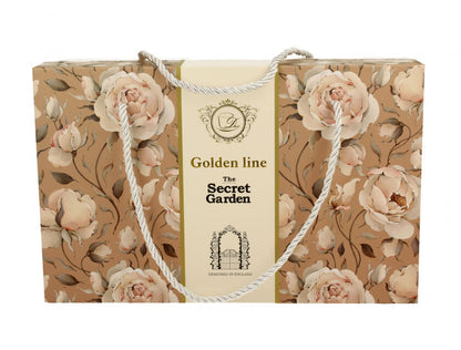 DUO GOLDEN LINE 2er Set Tassen mit Untertassen 220 ml ENGLISH ROSES CREAM, New Bone China Porzellan – Bild 5