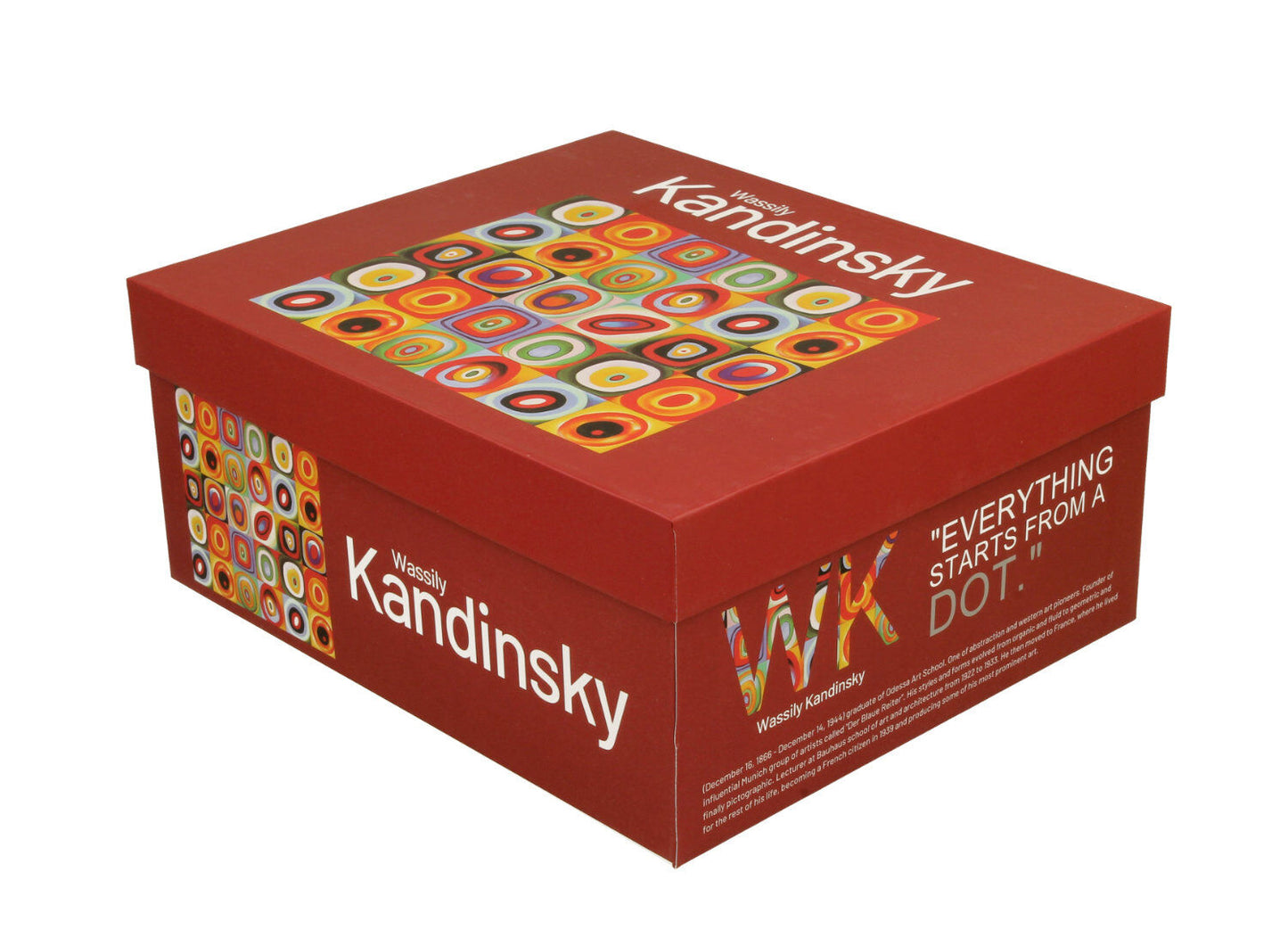 DUO ART GALLERY 2er-Set Tassen 270 ml SQUARES WITH CIRCLES inspired by W. Kandinsky, mit Untertassen, New Bone China… – Bild 5