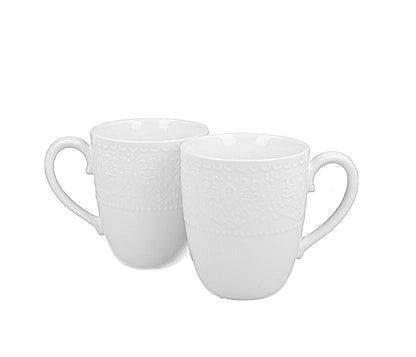 DUO WHITE COLLECTION 2er Set Becher ALICE 370 ml New Bone China Porzellan – Bild 2